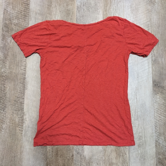 Lucky Brand Red Half Button Tee Shirt Modal Blend - Picture 3 of 5